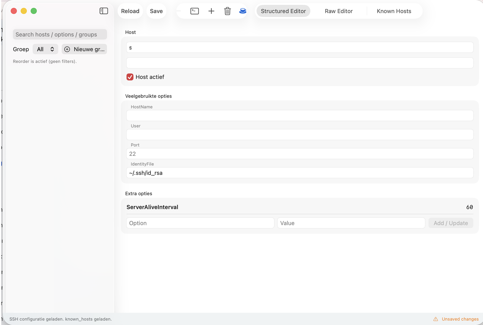 SSH Config Editor Preview